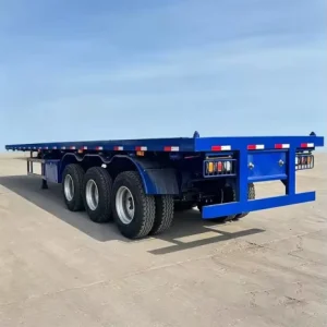 Used 3 Axle 40 Foot Container Flatbed Semi Trailer