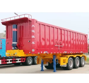 Used 3 Axles 60Ton Dump Truck Trailer Hydraulic Tipping Tipper Rear Dumper Semi Trailer