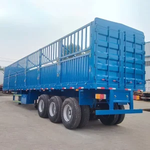 Used 3 Axles Fence Trailer Stake Semi Trailer Cage Semi Trailer