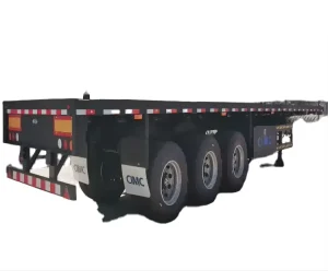 Used 40-100 Ton 3-4 Axle 40ft 45ft Steel Container Flatbed Air Suspension Electrophoresis+KTL Powder Trailer