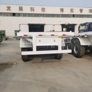 Used 40 ft 12 Meters Long Container Flatbed Trailer 3 Axle Flatbed Semi Trailer