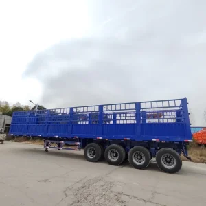 Used Container Trailer 35-40 Ton Heavy Duty 8 Axles Stake Semi Trailers for Transportation