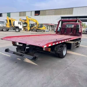 Used Diesel 4×2 Flatbed Wrecker Tow Truck LHD Multifunctional Platform Trailer Manual Rescue Truck Euro 4