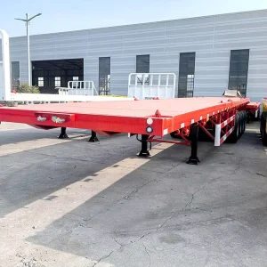 Used Flat Bed Truck 3 Axle 40 Feet 40ft Container Flatbed Semi Trailer