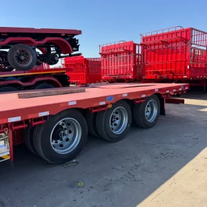Used Second Hand 3 Axle 40ft Steel Flatbed Dump Heavy Duty Semi Trailer