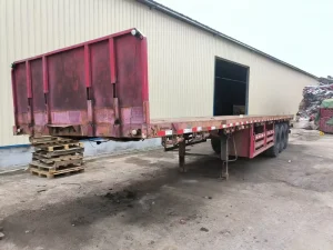 Used Semi trailer Hundred ton King Strong Single Tire Load bearing Capacity