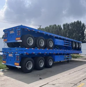 Utility 40ft Flatbed Trailer with 12 Twist Locks Used for Precast Concrete Beams Containers Transport Truck Trailers