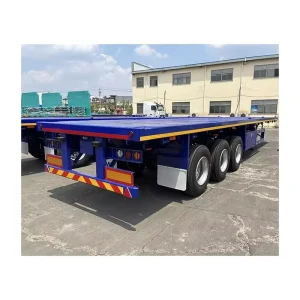Utility 40ft Flatbed Trailer with 12 Twist Locks for Precast Concrete Beams Containers Transport Truck Trailers