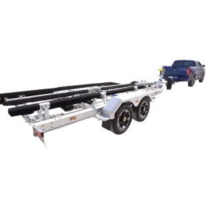 Utility Trailer Factory Direct Sales 6.5 Meter Dual Axle Aluminum Alloy Boat Trailers with 3000kg Payload and Long Service Life
