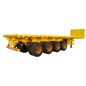 Utility Truck Trailer New Design Semi Trailer 4 axles 40ton 60ton China Brand Flatbed Semi-Trailer