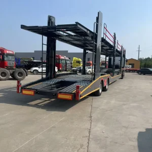 Vehicle Transport Trailer 2 Axle 6 8 Cars Carrier Semi Truck Trailer Car Hauler Trailer