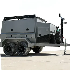 Versatile Tradesman Work Trailer Multi Functional Design with Tool Racks Dual Axle Stability Car Trailers