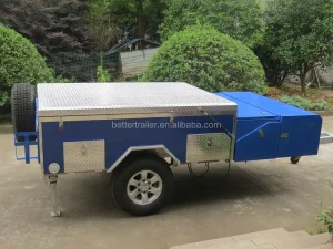 Waterproof Cooking Trailer Customized Color Camper Trailer