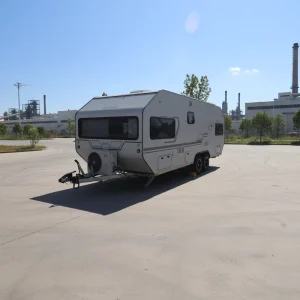 XISHUNLONG Magic Cube 780 Modern Off Road Caravan Tandem Axle Family Travel Trailer AL KO Chassis Lightweight 6 Person RV
